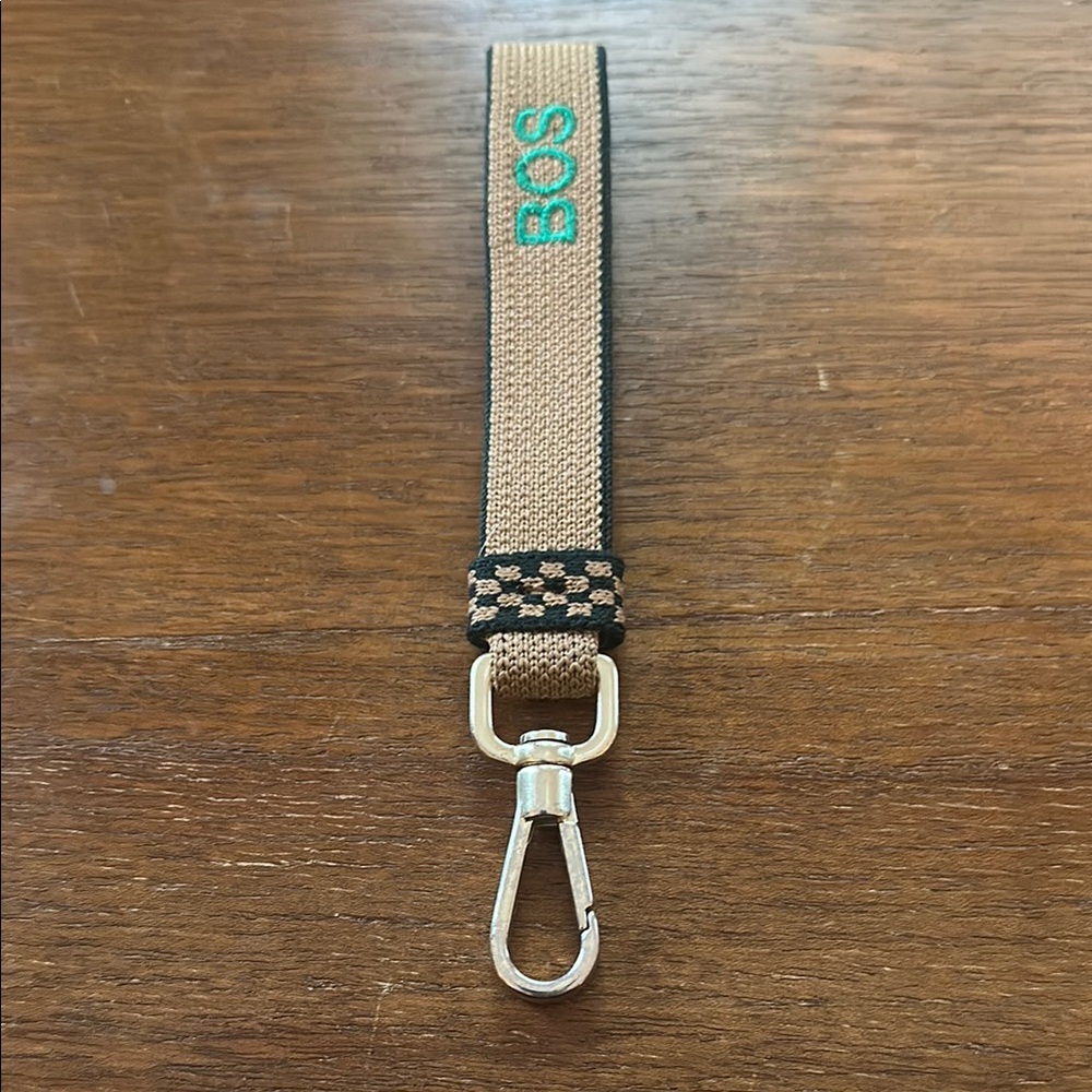 Rothy’s Tan and Green Keychain with BOS Embroidery